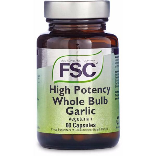 FSC High Potency Whole Bulb Garlic 60 Capsules (Case of 6)