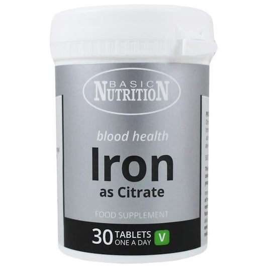 Basic Nutrition Iron as Citrate 30 Tablets (Case of 6)