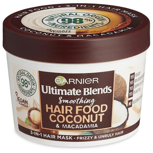 (LT) Garnier Ultimate Blends Smoothing Hair Food Coconut & Macadamia 400ml (Case of 6)