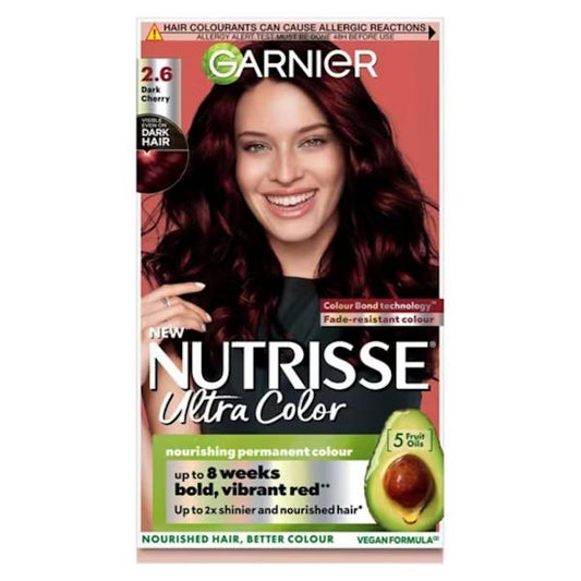 Garnier Nutrisse Ultra Color Permanent Colour 2.60 Dark Cherry (Case of 3)