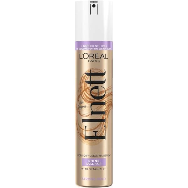 L'Oreal Elnett Hairspray Shine Dull Hair Strong Hold 400ml (Case of 6)