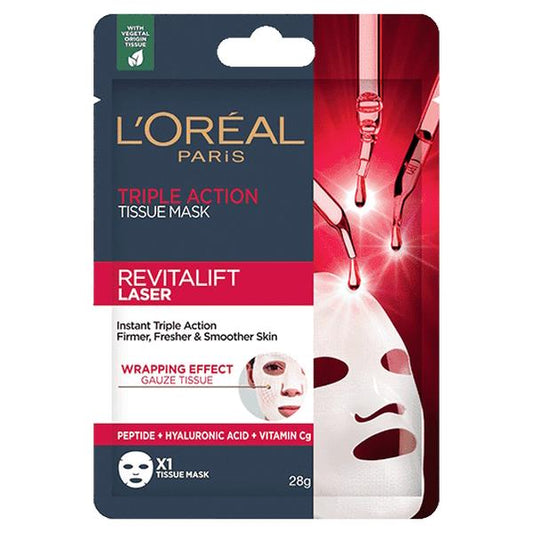 (LT) L'Oreal Revitalift Laser Triple Action Tissue Mask (Case of 20)