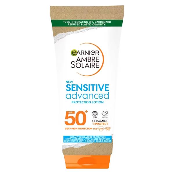 Garnier Ambre Solaire Sensitive Advanced Protection Lotion SPF50+ Tube 175ml (Case of 6)