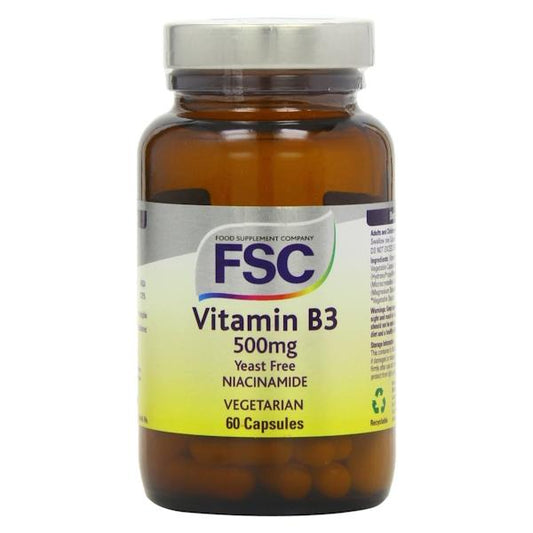 FSC Vitamin B3 Niacinamide 500mg 60 Capsules (Case of 6)