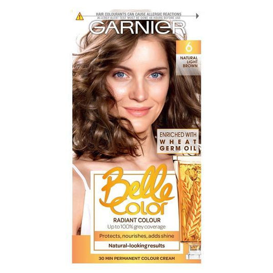 Garnier Belle Color Permanent Colour 6 Natural Light Brown (Case of 3)