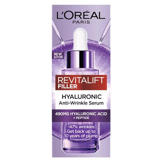 L'Oreal Revitalift Filler Hyaluronic Acid Anti-Wrinkle Serum 30ml (Case of 6)
