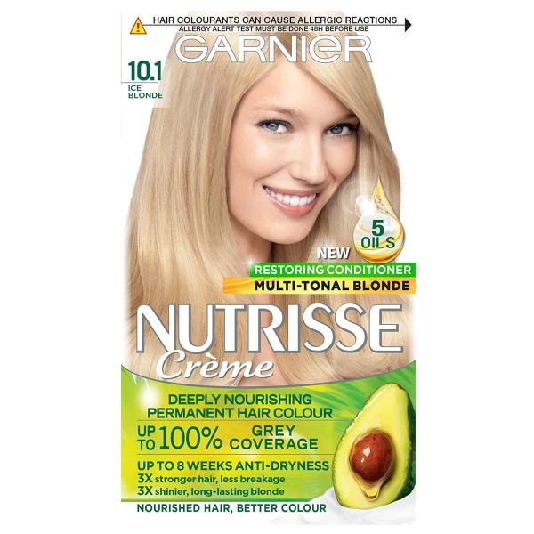 (LT) Garnier Nutrisse Creme Permanent Colour 10.1 Ice Blonde (Case of 3)