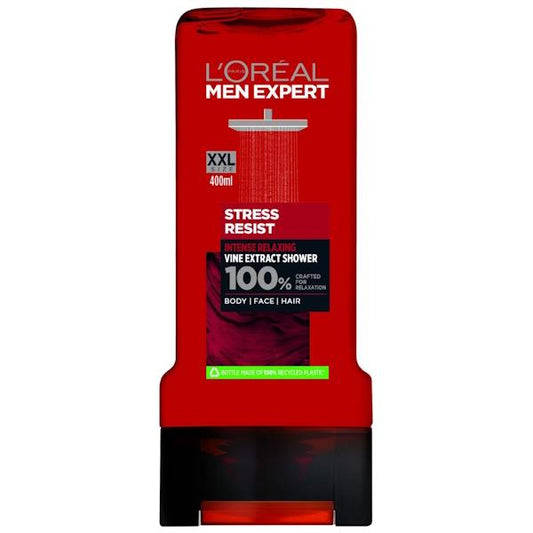 L'Oreal Men Expert Stress Resist Shower Gel 400ml (Case of 6)