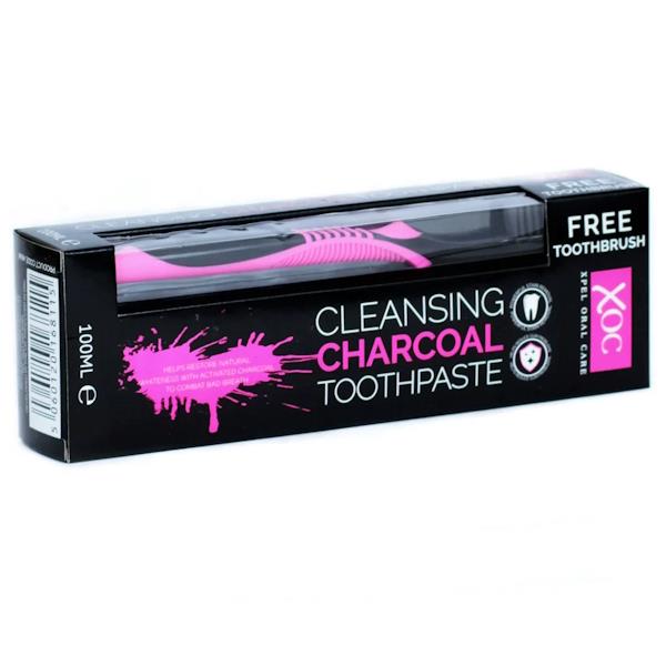 XOC Cleansing Charcoal Toothpaste 100ml + Toothbrush (Case of 12)