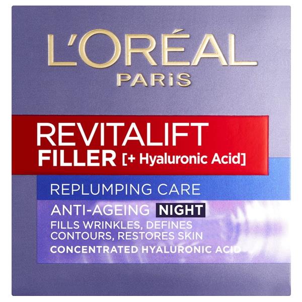 (LT) L'Oreal Revitalift Filler Replumping Care Anti-Ageing Night Cream 50ml (Case of 6)