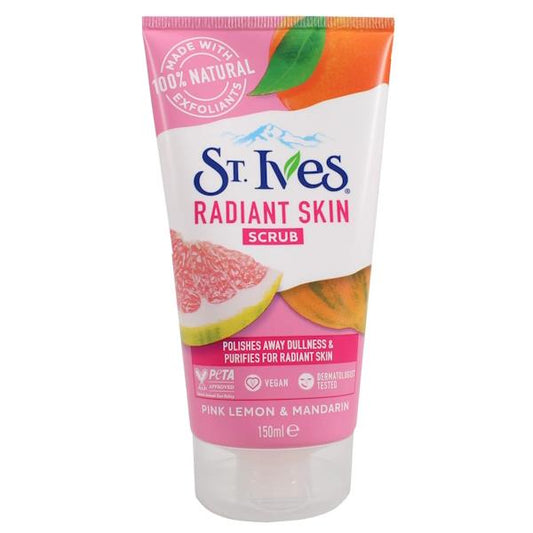 St Ives Radiant Skin Pink Lemon & Mandarin Orange Scrub 150ml (Case of 6)
