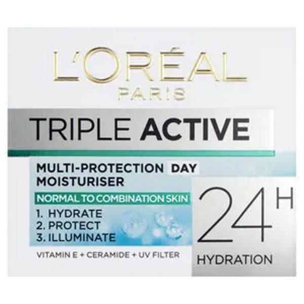 (LT) L'Oreal Triple Active Moisturiser Day Normal To Combination Skin 50ml (Case of 6)