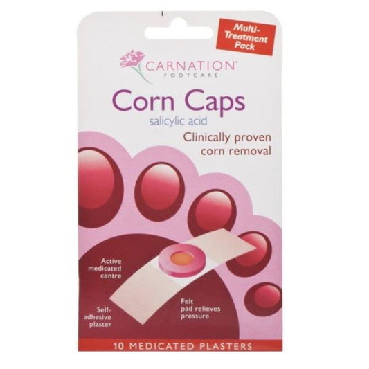 Carnation Footcare Corn Caps 10 Medicated Plasters (Case of 12)
