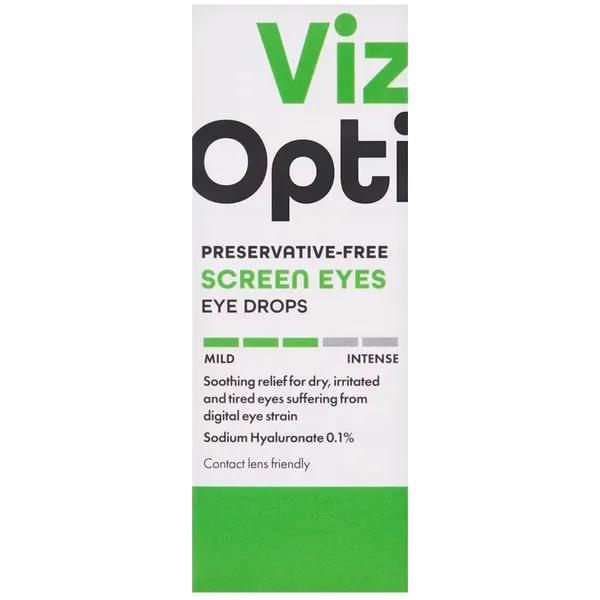 VizOpti Preservative Free Screen Eyes Eye Drops 10ml (Case of 6)