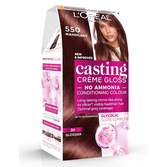 (LT) L'Oreal Casting Creme Gloss Semi-Permanent Hair Colour 550 Mahogany (Case of 3)