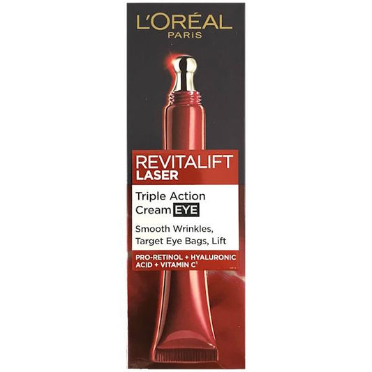 L'Oreal Revitalift Laser Triple Action Eye Cream 15ml (Case of 6)