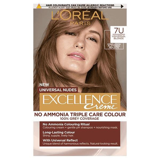 L'Oreal Excellence Creme Universal Nudes 7U Universal Blonde (Case of 3)