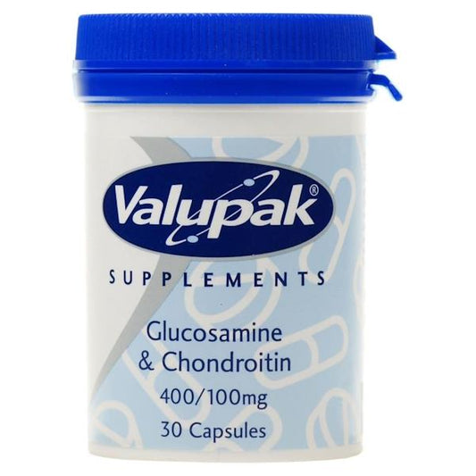 Valupak Glucosamine & Chondroitin 400/100mg 30 Capsules (Case of 6)
