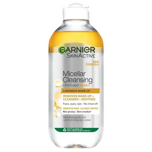Garnier Skin Active Micellar Oil-Infused Cleansing Water 400ml (Case of 6)