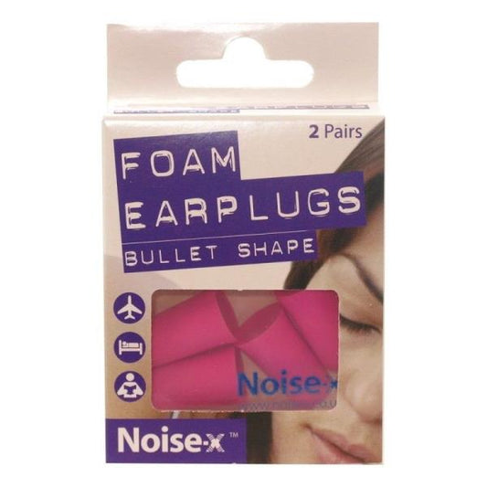 (LT) Noise-X Foam Bullet Shape Earplugs 2 Pairs (Case of 8)