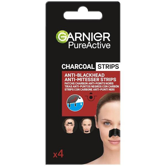 (LT) Garnier Skin Active Pure Active Charcoal 4 Anti-Blackhead Strips (Case of 12)