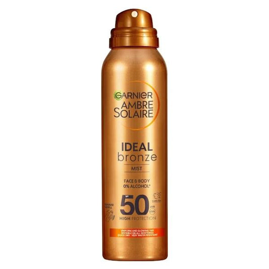 (LT) Garnier Ambre Solaire Ideal Bronze Mist Face & Body SPF50 150ml (Case of 6)