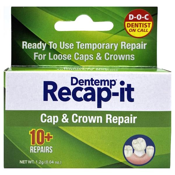 (LT) Dentemp Recap-it Cap & Crown Repair 10+ Repairs 1.2g (Case of 6)