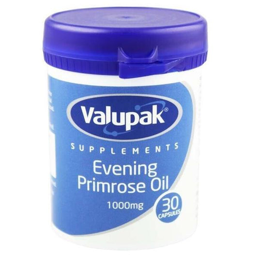 Valupak Supplements Evening Primrose Oil 1000mg 30 Capsules