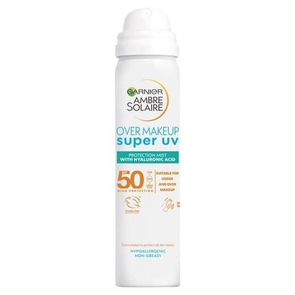Garnier Ambre Solaire Over Make Up Super UV Protection Mist SPF50 75ml (Case of 6)
