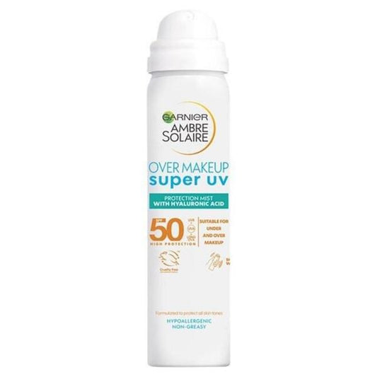 Garnier Ambre Solaire Over Make Up Super UV Protection Mist SPF50 75ml (Case of 6)