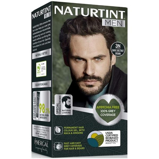 Naturtint Men Hair Colour Gel 3N Dark Chestnut Brown (Case of 3)