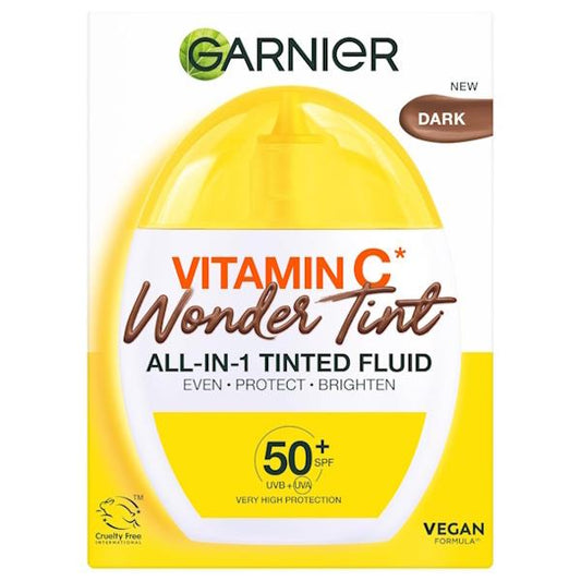 Garnier Vitamin C Wonder Tint All-in-1 Tinted Fluid Dark 40ml (Case of 6)