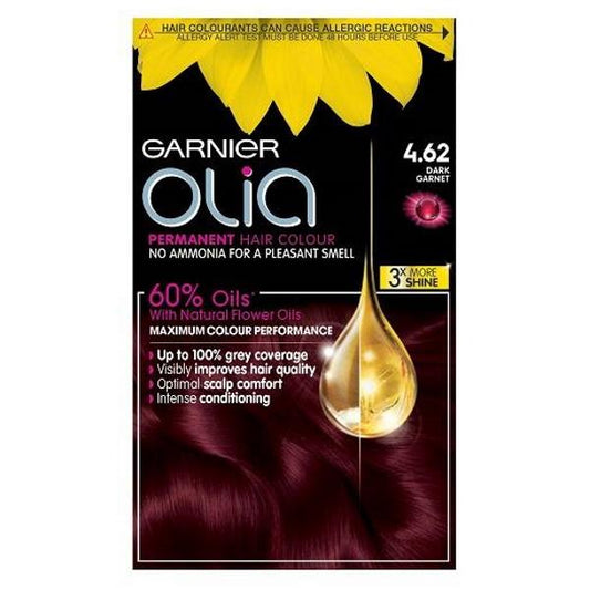 (LT) Garnier Olia Permanent Hair Colour 4.62 Dark Garnet (Case of 3)