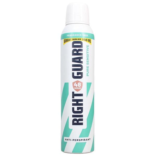 Right Guard Pure Sensitive Anti-Perspirant Spray 250ml (Case of 6)