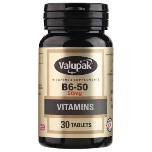 (LT) Valupak B6-50 Vitamin B6 50mg 30 Tablets (Case of 6)