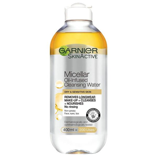 (LT) Garnier Skin Active Micellar Oil-Infused Cleansing Water 400ml (Case of 6)