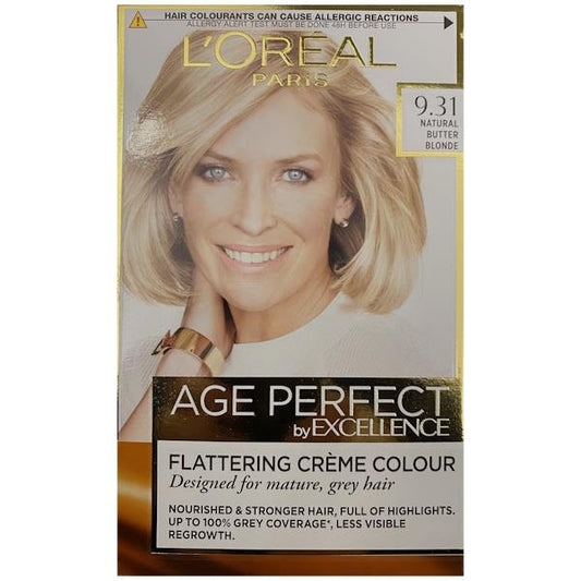 L'Oreal Age Perfect Permanent Colour 9.31 Natural Butter Blonde (Case of 3)