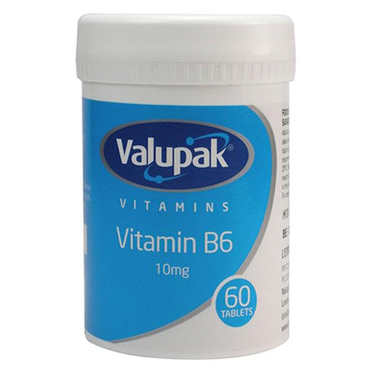 Valupak Vitamins Vitamin B6 10mg 60 Tablets (Case of 6)