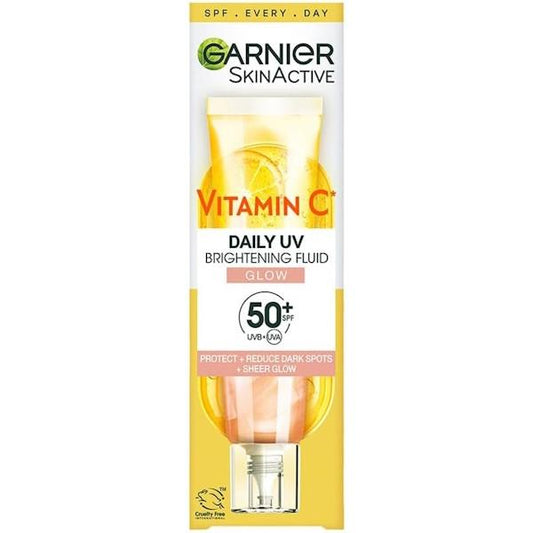 Garnier Skin Active Vitamin C Daily UV Brightening Fluid Glow SPF50+ 40ml (Case of 6)
