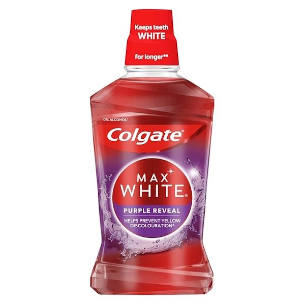 Colgate Max White Purple Reveal Mouthwash 500ml (Case of 6)