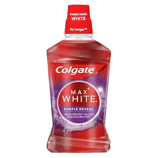 Colgate Max White Purple Reveal Mouthwash 500ml (Case of 6)