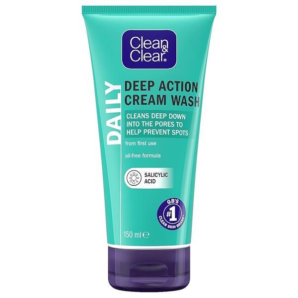 Clean & Clear Deep Action Cream Wash 150ml (Case of 6)