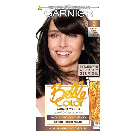 (LT) Garnier Belle Color Permanent Colour 3 Natural Intense Dark Brown (Case of 3)