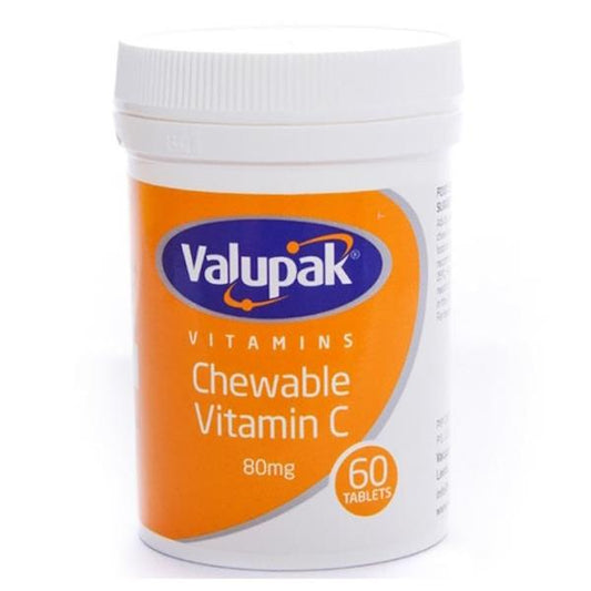 Valupak Vitamins Chewable Vitamin C 80mg 60 Tablets (Case of 6)