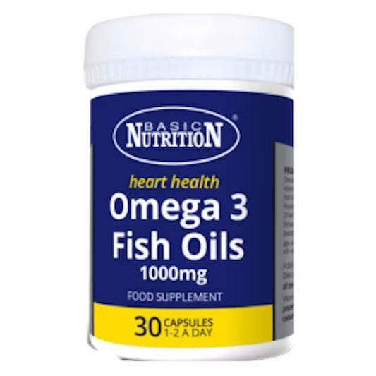 Basic Nutrition Omega 3 Fish Oils 1000mg 30 Capsules (Case of 6)