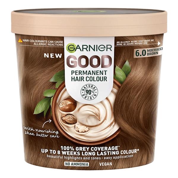 Garnier Good Permanent Hair Colour 6.0 Mochacchino Brown (Case of 3)