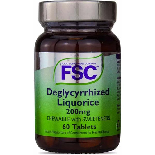 FSC Deglycyrrhized Liquorice 200mg 60 Tablets (Case of 6)