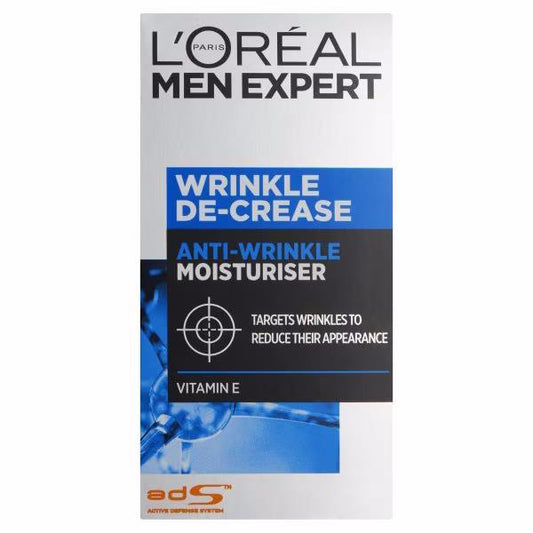 L'Oreal Men Expert Wrinkle De-Crease Anti-Wrinkle Moisturiser 50ml (Case of 6)
