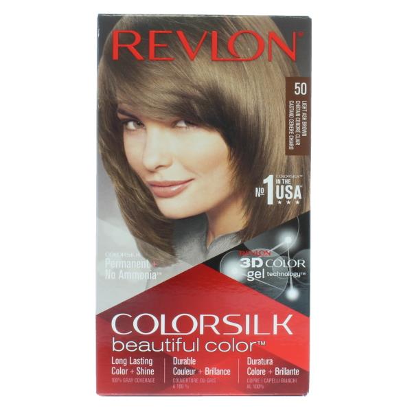Revlon Colorsilk Permanent Colour 50 Light Ash Brown (Case of 3)